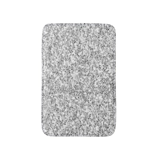 Silver Glitter Gedrukt Badmat (Voorkant Verticaal)
