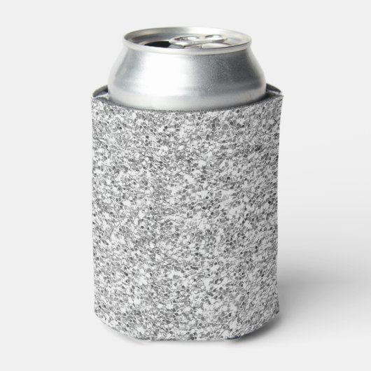 Silver Glitter Gedrukt Blikjeskoeler (Blikje Voorkant)