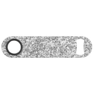 Silver Glitter Gedrukt Speed Flessenopener