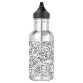Silver Glitter Gedrukt Waterfles (Rechts)