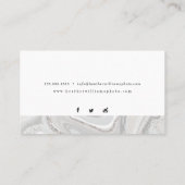 Silver Glitter Geode Visitekaartjes (Achterkant)