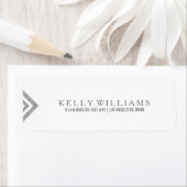 Silver Glitter Geometric Minimalistical Design Etiket (Insitu)