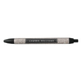 Silver Glitter gepersonaliseerde pen (Voorkant)