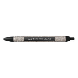 Silver Glitter gepersonaliseerde pen
