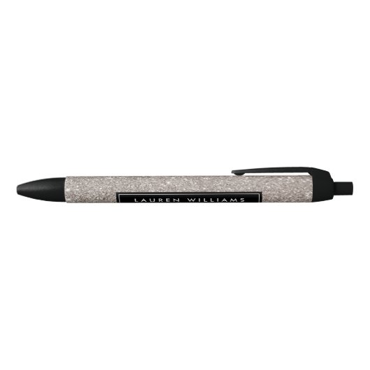 Silver Glitter gepersonaliseerde pen (Bovenkant)