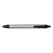 Silver Glitter gepersonaliseerde pen (Achterkant)