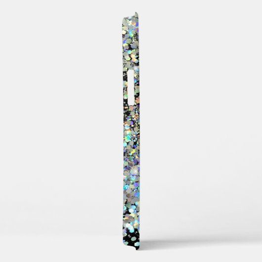 Silver Glitter Girly Custom Name Hoesje-Mate Case-Mate iPhone Case (Achterkant / Rechts)