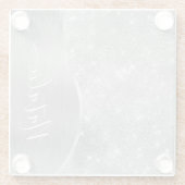 Silver Glitter Glam Bling Personalized Metallic Glazen Onderzetter (Achterkant)