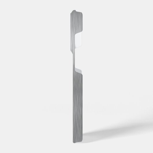 Silver Glitter Glam Bling Personalized Metallic iPhone Hoesje (Linkerkant)