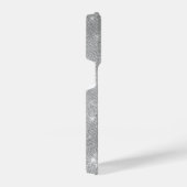 Silver Glitter Glam Bling Personalized Metallic iPhone Hoesje (Rechterkant)