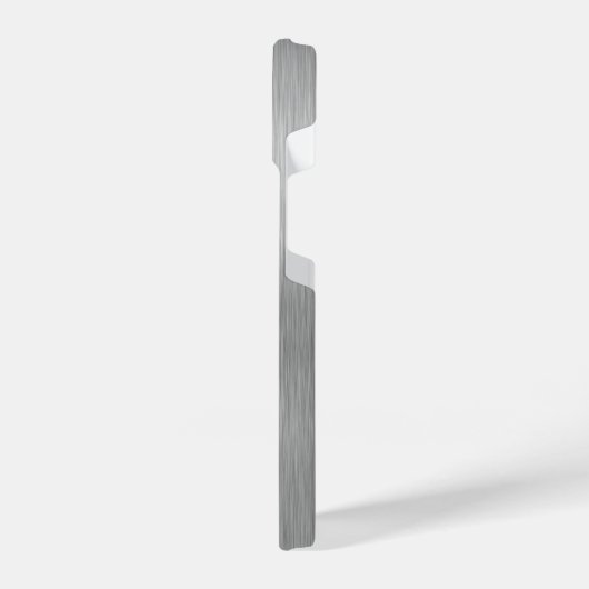 Silver Glitter Glam Bling Personalized Metallic iPhone Hoesje (Linkerkant)