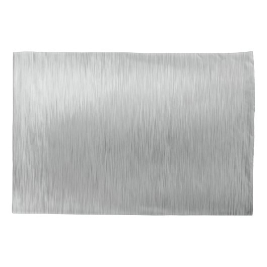 Silver Glitter Glam Bling Personalized Metallic Kussensloop (Achterkant)