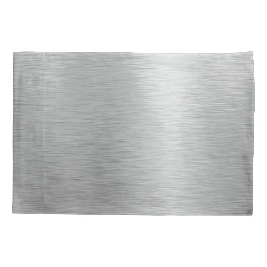 Silver Glitter Glam Bling Personalized Metallic Kussensloop (Achterkant)