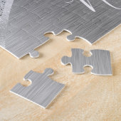 Silver Glitter Glam Bling Personalized Metallic Legpuzzel (Zijkant)