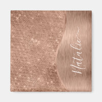 Silver Glitter Glam Bling Personalized Metallic Ma