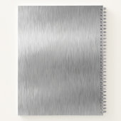 Silver Glitter Glam Bling Personalized Metallic Notitieboek (Achterkant)