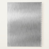 Silver Glitter Glam Bling Personalized Metallic Planner (Achterkant)