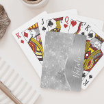 Silver Glitter Glam Bling Personalized Metallic Pokerkaarten<br><div class="desc">Pas dit zilveren geborstelde metaal eenvoudig aan en glamoureus faux glitter-gepatterde speelkaarten met uw eigen eigen naam.</div>