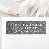 SILVER GLITTER Glam Glamour Glitzy Chic Label (Insitu)