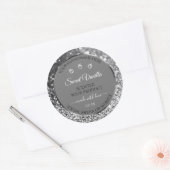 Silver Glitter Glam Grey Product Packaging Labels (Envelop)