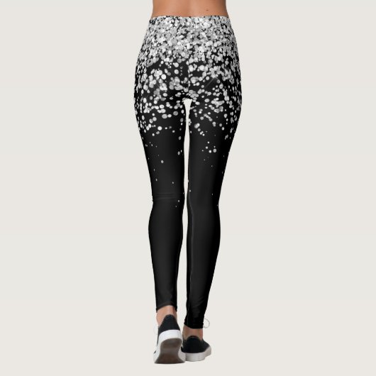 Silver Glitter Glam Leggings (Achterkant)