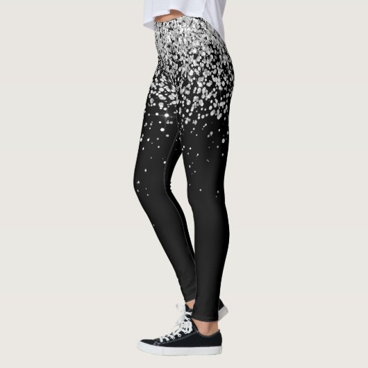 Silver Glitter Glam Leggings (Links)