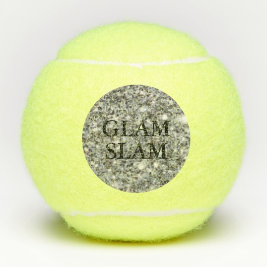 Silver Glitter Glam Slam Tennisballen (Voorkant)