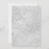 Silver Glitter Glam-Vrijgezellenfeest Kaart (Achterkant)