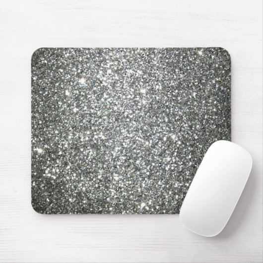 Silver Glitter Glamor Muismat (Met muis)
