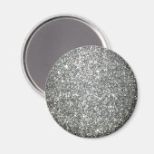 Silver Glitter Glamour Magneet (Voorkant / Achterkant)