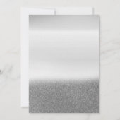 Silver Glitter Glass, Balloons 50th Birthday Party Kaart (Achterkant)