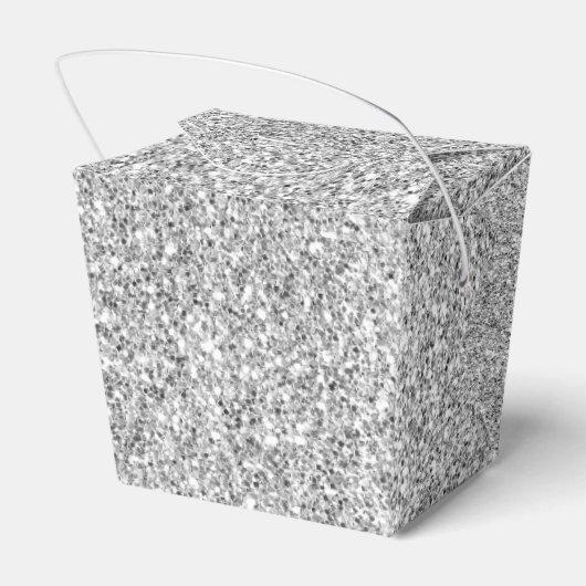 Silver Glitter Glitter Bedankdoosjes (Achterkant)