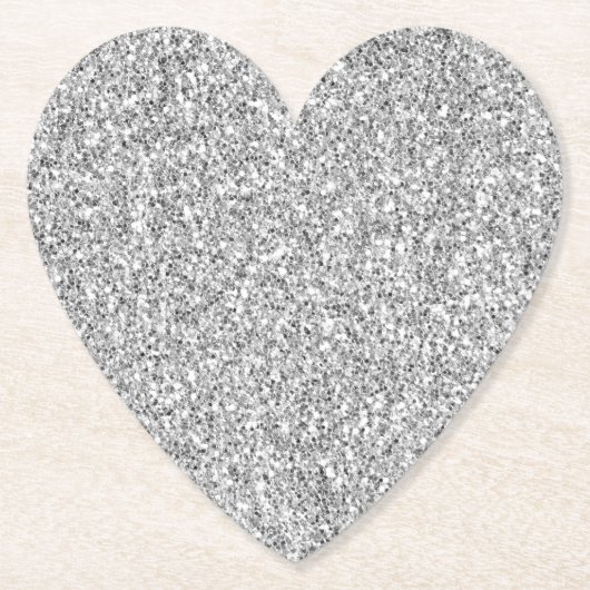 Silver Glitter Glitz         Kartonnen Onderzetters (Voorkant)