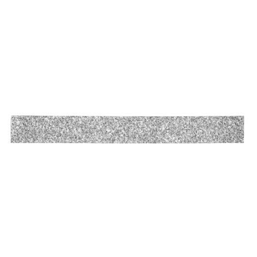 Silver Glitter Glitz          Satijnen Lint (Voorkant)