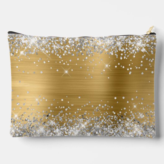 Silver Glitter Gold Foil Fancy Monogram Etui (Achterkant)