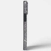Silver Glitter Gradient Custom Name Case-Mate iPhone Case (Achterkant / Rechts)