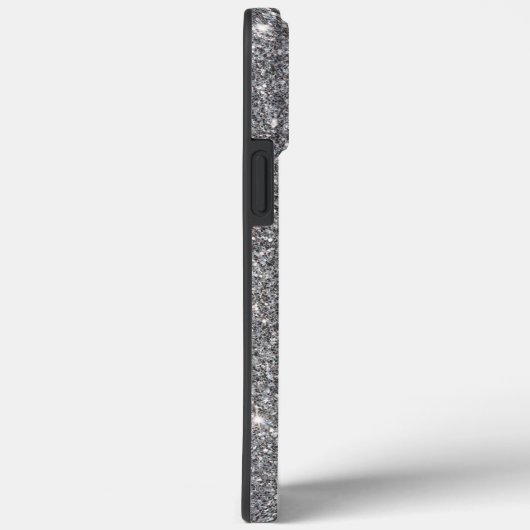 Silver Glitter Gradient Custom Name Case-Mate iPhone Case (Achterkant / Rechts)