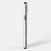 Silver Glitter Gradient Custom Name iPhone Hoesje (Rechterkant)
