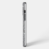 Silver Glitter Gradient Custom Name iPhone Hoesje (Linkerkant)
