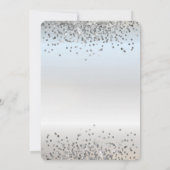 Silver Glitter Graduation Cap Confetti Afstuderen Kaart (Achterkant)