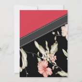 Silver Glitter Graduation Cap, Flowers Kaart (Achterkant)