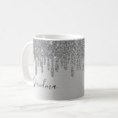 Silver Glitter Grandma Ceramic Koffiemok (Voorkant links)