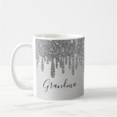 Silver Glitter Grandma Ceramic Koffiemok (Links)