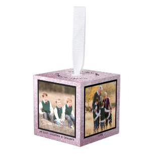 Silver Glitter Grandouders 4 Kerstmis Decoratie