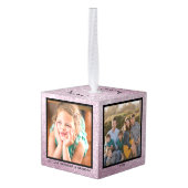 Silver Glitter Grandouders 4 Kerstmis Decoratie (Achter hoekig)