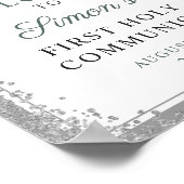 Silver Glitter Greenery First Community Welcome Poster (Hoek)