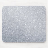Silver Glitter Grey Faux Effect Muismat (Voorkant)