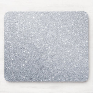 Silver Glitter Grey Faux Effect Muismat