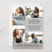 Silver Glitter Halo Photo Collage Afstuderen Kaart (Achterkant)