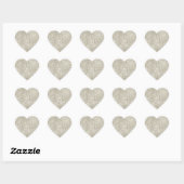 Silver Glitter Hart Sticker (Vel)